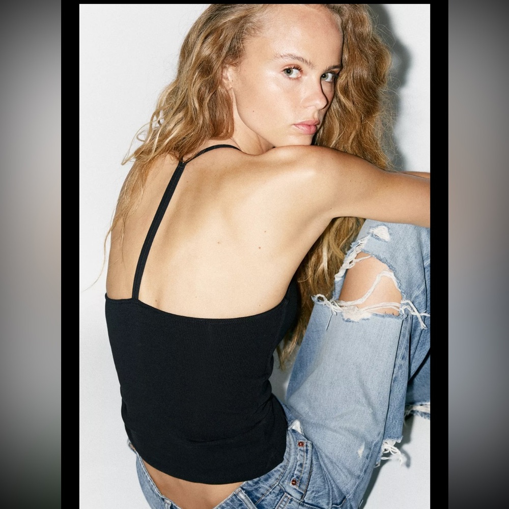 Black Strappy Tank Top